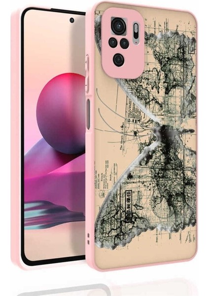 Xiaomi Redmi Note 10S Uyumlu Kılıf Desenli Kamera Korumalı Parlak Nora Kapak, No4