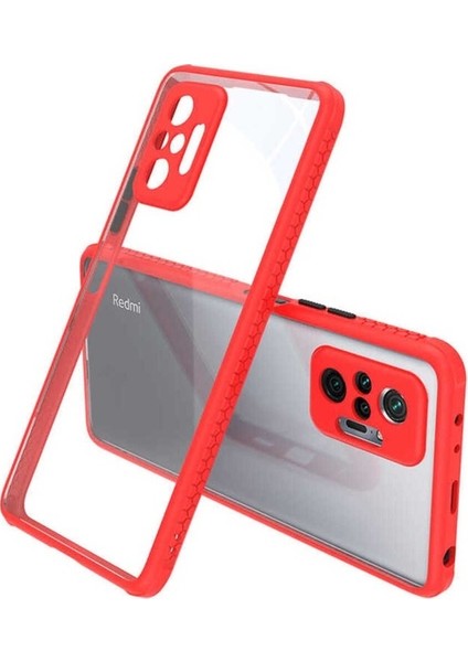 Xiaomi Redmi Note 10 Pro Uyumlu Kılıf Kaff Kapak, Kırmızı