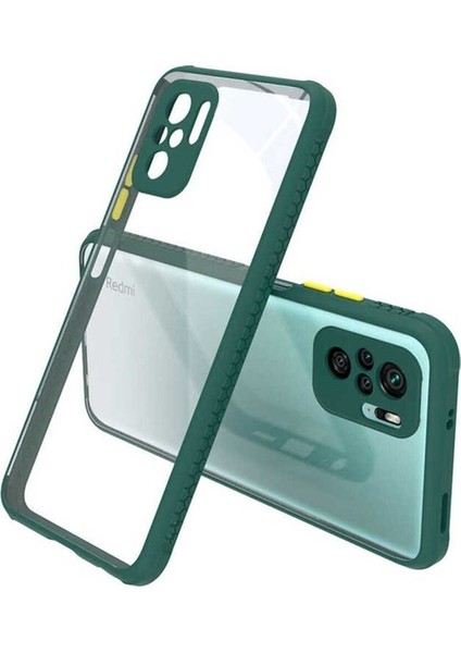 Xiaomi Redmi Note 10S Uyumlu Kılıf Kaff Kapak, Koyu Yeşil