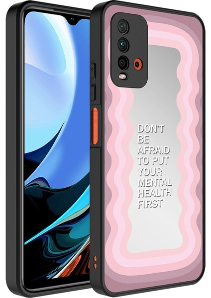 Xiaomi Redmi Note 9 4g Uyumlu Kılıf Aynalı Desenli Kamera Korumalı Parlak Mirror Kapak, Ayna