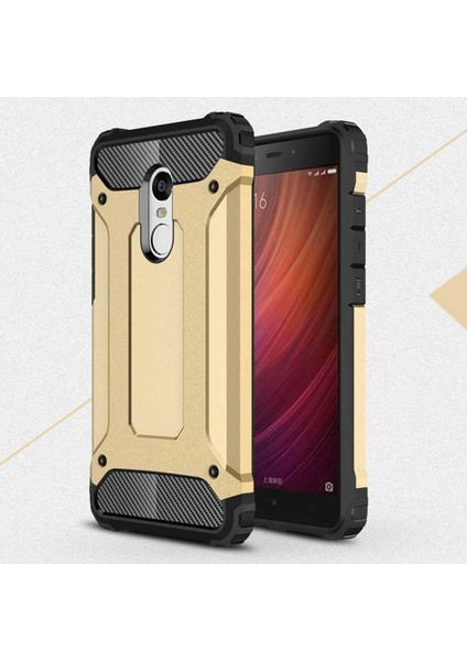 Xiaomi Redmi Note 4x Uyumlu Kılıf Crash Silikon Kapak, Gold