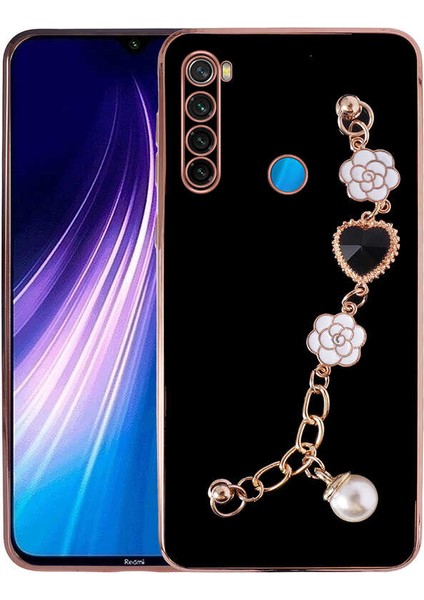 Xiaomi Redmi Note 8 Uyumlu Kılıf El Tutamaçlı Kamera Korumalı Taka Silikon Kapak, Siyah
