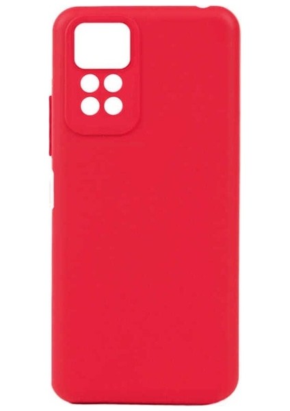 Xiaomi Redmi Note 11 Global Uyumlu Kılıf Biye Silikon, Kırmızı