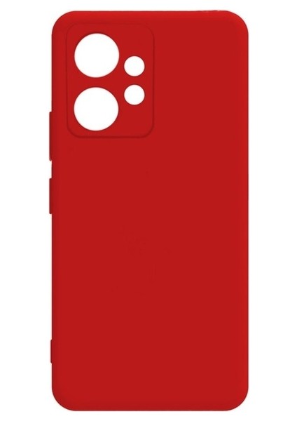 Xiaomi Redmi Note 12 4g Uyumlu Kılıf Biye Silikon, Kırmızı