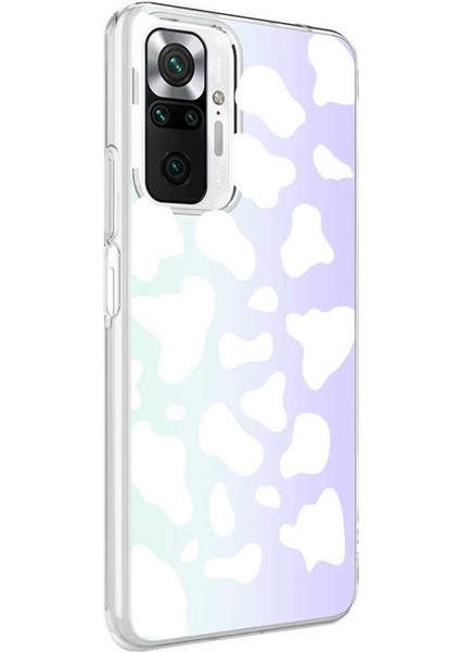 Xiaomi Redmi Note 10 Pro Uyumlu Kılıf M-Blue Desenli Kapak, Cow No2