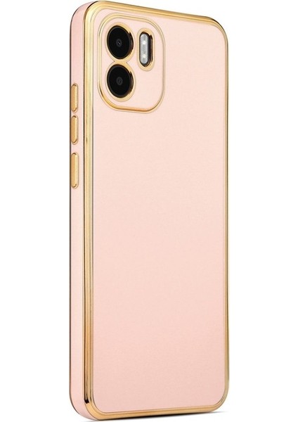 Xiaomi Redmi A1 Uyumlu Kılıf Bark Kapak, Rose Gold