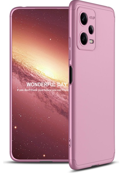 Xiaomi Redmi Note 12 5g Uyumlu Kılıf Ays Kapak, Rose Gold