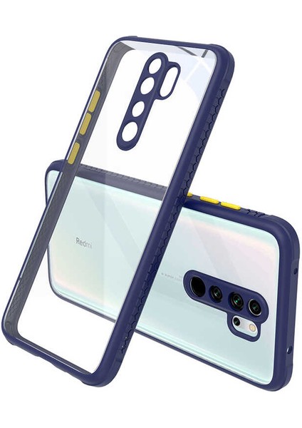 Xiaomi Redmi Note 8 Pro Uyumlu Kılıf Kaff Kapak, Lacivert