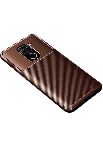 Xiaomi Redmi Note 9 Uyumlu Kılıf Negro Silikon Kapak, Kahverengi