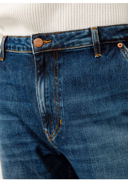 Normal Bel Loose Fit Koyu Indigo Erkek Denim Pantolon DT10086_DONOVAN Dark Loose Tapered fırsatları