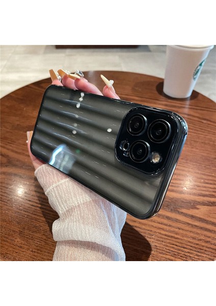 Apple iPhone 14 Pro Max Uyumlu Kılıf Zebana Bumper Silikon Kılıf (Kamera Lens Korumalı) Siyah