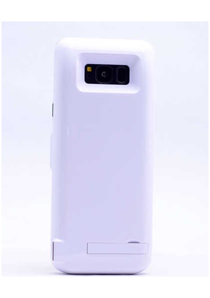 Samsung Galaxy S8 Plus Uyumlu Şarjlı Kılıf Harici Batarya, Beyaz