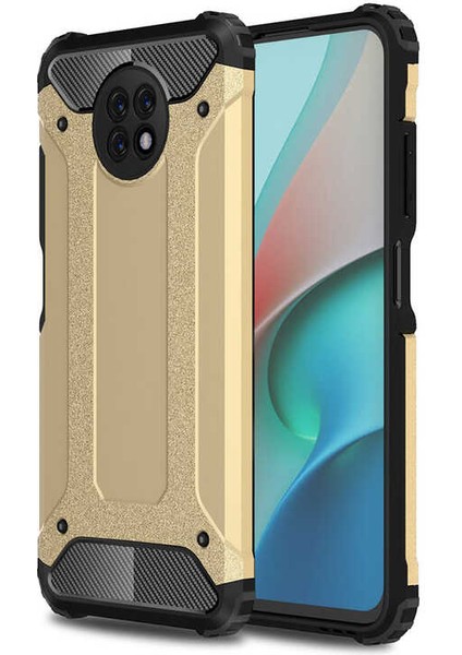 Xiaomi Redmi Note 9t Uyumlu Kılıf Crash Silikon Kapak, Gold