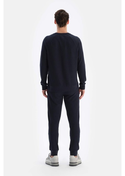 Siyah Jogger Paça Waffle Pantolon