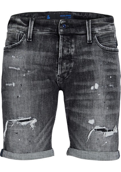 Slim Fit Gri Erkek Denim Şort Jjırıck Jjblaır Shorts Ge 402 Sn