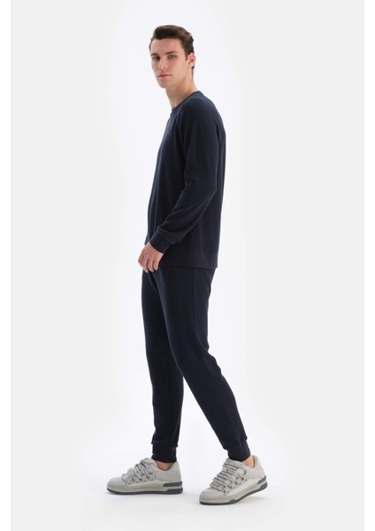 Siyah Jogger Paça Waffle Pantolon modelleri