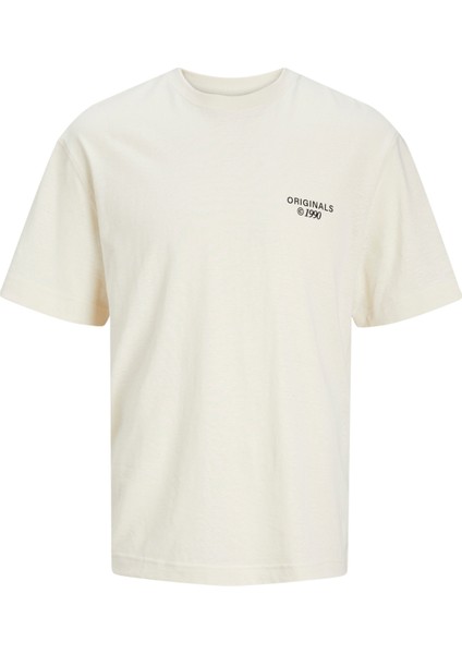 Yuvarlak Yaka Krem Erkek T-Shirt Jorbılly Spınnova Tee Ss Crew Neck