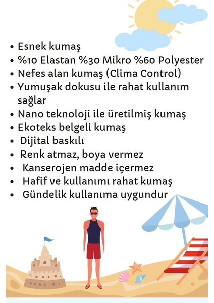 Dijital Baskılı Nefes Alan Clima Control Kumaş Erkek Askılı Plaj T-Shirt Atlet - Mb0384 indirimleri