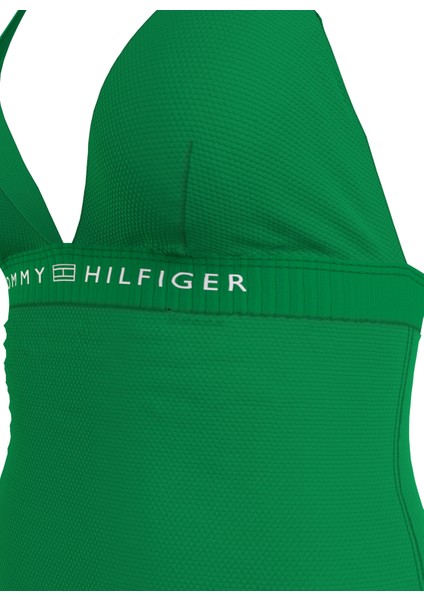 Tommy Hilfiger Yeşil Kadın Mayo Halter One Pıece Rp, L4B UW0UW05259