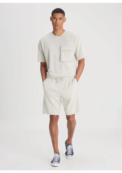 Regular Fit Gri Erkek Sweat Şort L241671035 Sweat Short