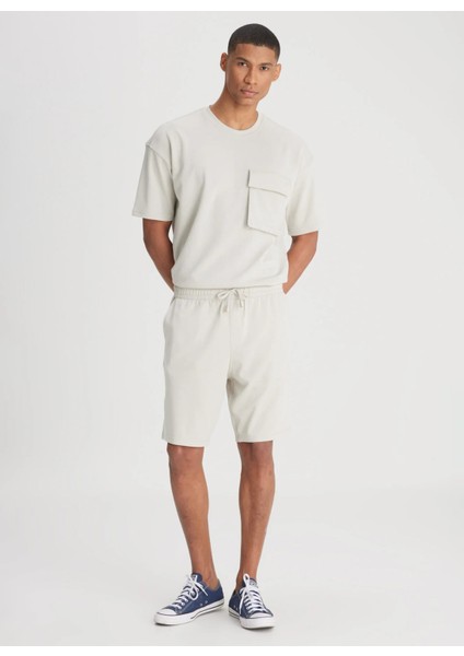 Regular Fit Gri Erkek Sweat Şort L241671035 Sweat Short