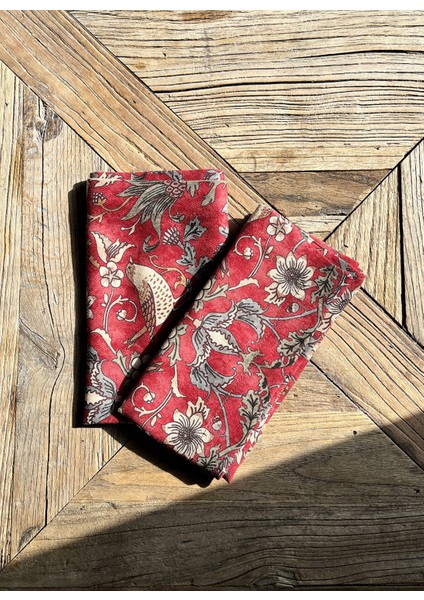 Bordo Kuş Desenli Peçete fiyatları