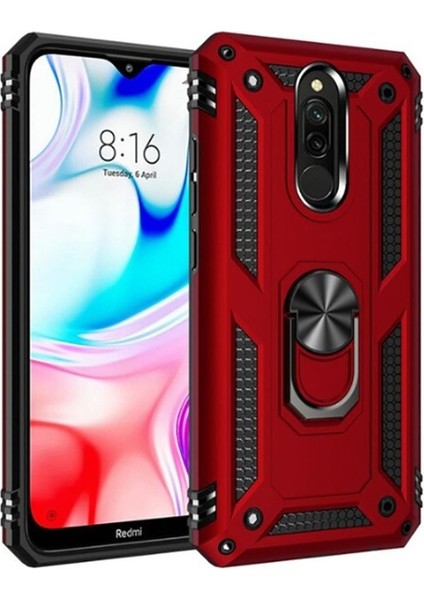 Xiaomi Redmi 8 Uyumlu Kılıf Vega Kapak, Kırmızı