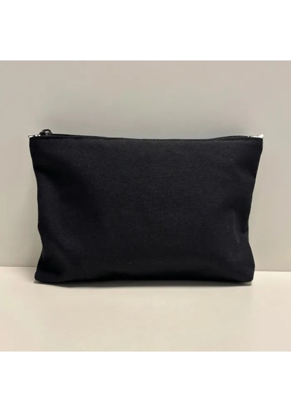 Uretti Kuş Temalı El Boyama ve Dikişli Clutch Çanta - Siyah