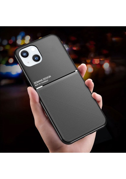 Apple iPhone 15 Plus Uyumlu Kılıf Zebana Design Silikon Kılıf Siyah