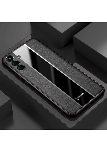 Samsung Galaxy A15 Uyumlu Kılıf Zebana Premium Deri Kılıf Siyah