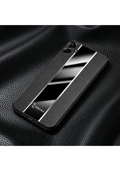 Samsung Galaxy A05 Uyumlu Kılıf Zebana Premium Deri Kılıf Siyah modelleri