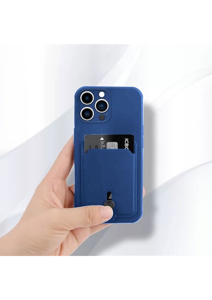 Apple iPhone 15 Pro Uyumlu Kılıf Zebana Kartlıklı Sweet Yumuşak Silikon Kılıf Mavi modelleri