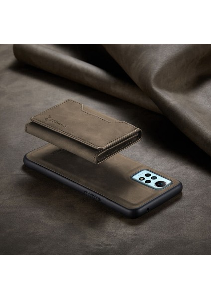 Xiaomi Redmi Note 12 Pro Uyumlu Kılıf Zebana 2in1 Elite Class Cüzdanlı Deri Kılıf Koyu Kahverengi fiyatları