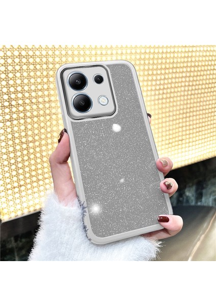 Xiaomi Redmi Note 13 Pro 4g Uyumlu Kılıf Zebana Işıltım Silikon Kılıf - Kamera Lens Korumalı Gri