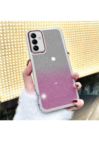 Samsung Galaxy A05S Uyumlu Kılıf Zebana Işıltım Silikon Kılıf - Kamera Lens Korumalı Lila