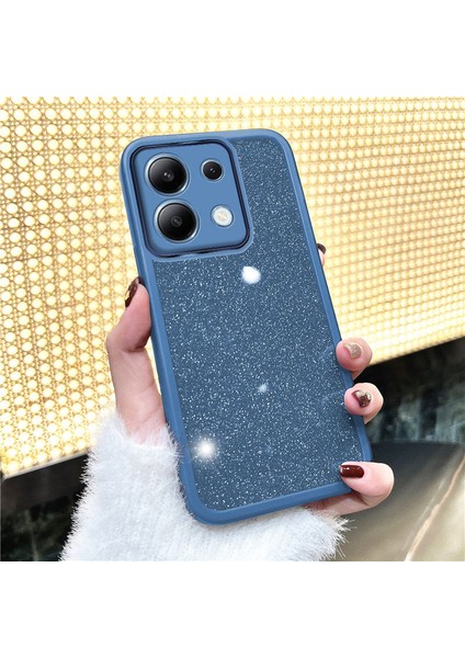 Xiaomi Redmi Note 13 4g Uyumlu Kılıf Zebana Işıltım Silikon Kılıf - Kamera Lens Korumalı Açık Mavi
