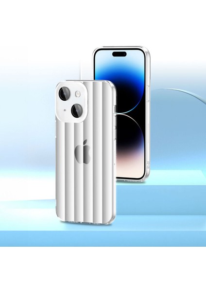 Apple iPhone 15 Plus Uyumlu Kılıf Zebana Bumper Silikon Kılıf (Kamera Lens Korumalı) Şeffaf