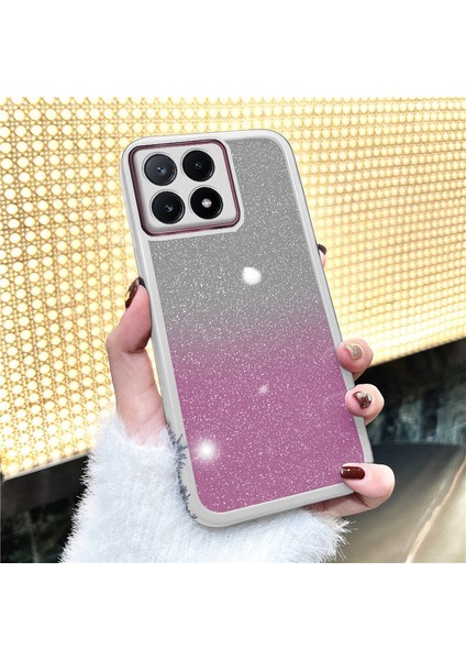Xiaomi Poco X6 Pro 5g Uyumlu Kılıf Zebana Işıltım Silikon Kılıf - Kamera Lens Korumalı Lila