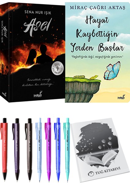 Asel - Hayat Kaybettiğin Yerden Başlar + Kalem + Not Defteri