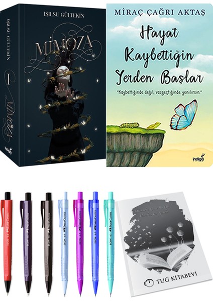 Mimoza - Hayat Kaybettiğin Yerden Başlar + Kalem + Not Defteri