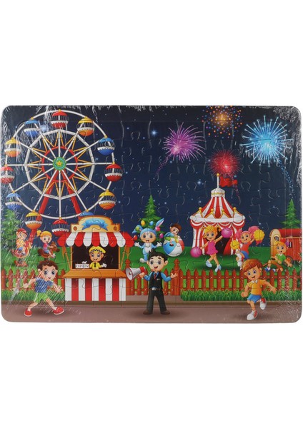 80 Parça Çocuk Puzzle Lunapark