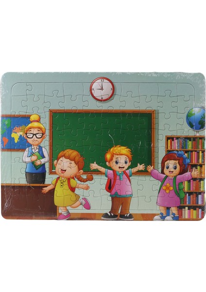 80 Parça Çocuk Puzzle Öğrenciler Sınıfta