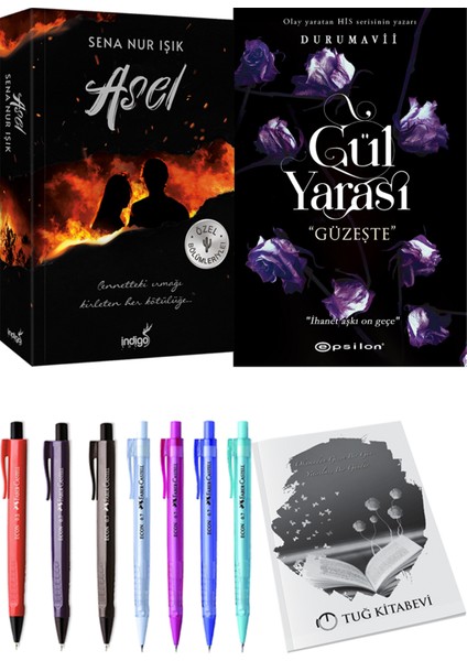 Asel - Gül Yarası + Kalem + Not Defteri