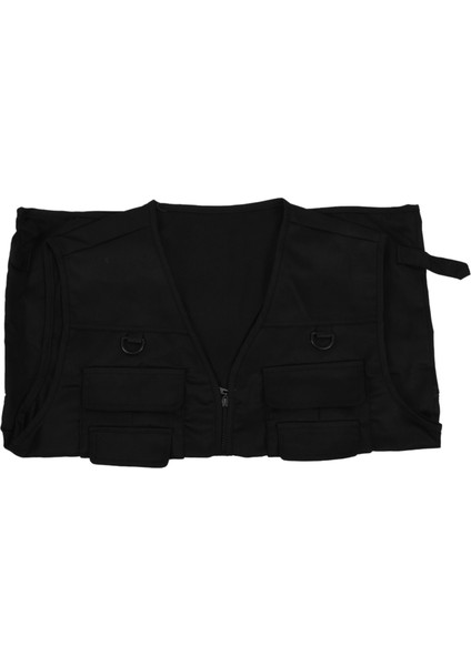 Fotoğrafçılık / Avcılık / Seyahat Dış Mekan Sporları Için Çok Cepli Fermuarlı Erkek Balıkçı Yeleği - Siyah, Xl (Yurt Dışından) modelleri