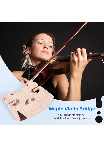 Keman Köprüsü 4/4: Daha Iyi Sınıf Katı Akçaağaç Keman Köprüsü, Önceden Kesilmiş ve Çoğu 4/4 Kemana Uyum Sağlayacak Şekilde Hazırlanmıştır (Yurt Dışından) indirimleri