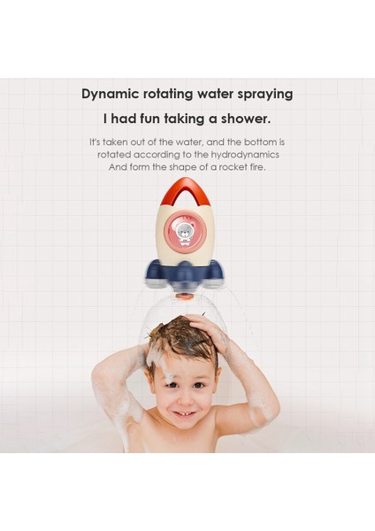 Bebek Banyo Oyuncakları Uzay Roketi Şekilli Küvet Oyuncakları Bebekler Için Sprey Su Oyuncakları Eğlenceli Havuz Oyuncakları Bebek Çocuklar Için En Iyi Hediye 1 (Yurt Dışından)