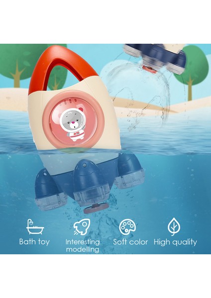 Bebek Banyo Oyuncakları Uzay Roketi Şekilli Küvet Oyuncakları Bebekler Için Sprey Su Oyuncakları Eğlenceli Havuz Oyuncakları Bebek Çocuklar Için En Iyi Hediye 1 (Yurt Dışından)