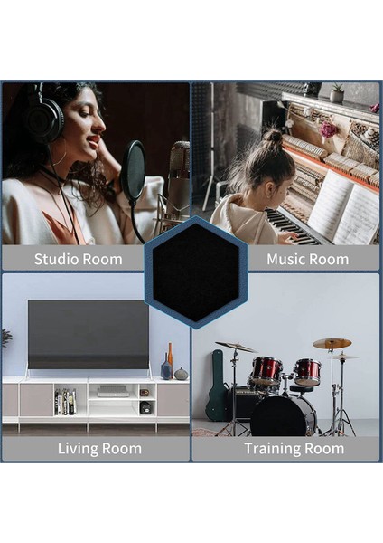 18 Paket Kendinden Yapışkanlı Ses Geçirmez Paneller, 12X10X0.4IN Altıgen Akustik Paneller, Kayıt Stüdyosu, Ofis, Ev, Beyaz (Yurt Dışından) indirimleri