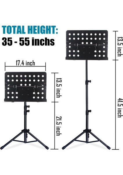 Taşınabilir Müzik Standı Katlanır Müzik Standı Masaüstü Kitaplık Müzik Gitar Parçaları Aksesuarları (Yurt Dışından)