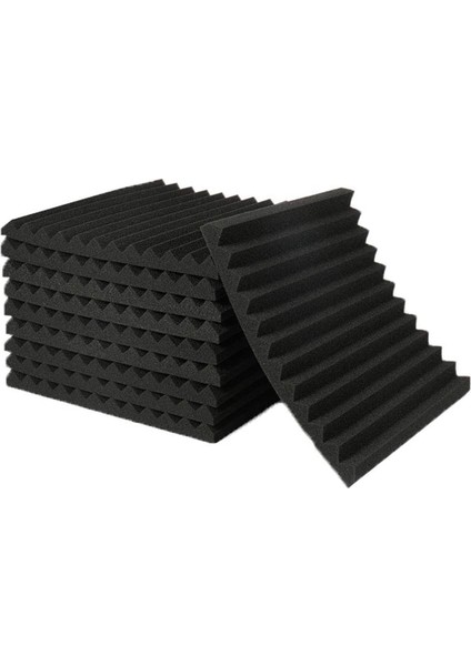 50 Adet Akustik Ses Geçirmez Köpük Ses Emici Paneller Ses Yalıtım Panelleri Stüdyo Duvarları Tavan Için Kama, 1X12X12INCH (Yurt Dışından)